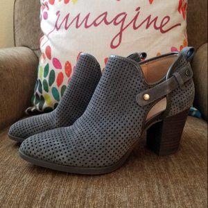Franco Sarto Dale 2 Perforated Suede Bootie 8.5